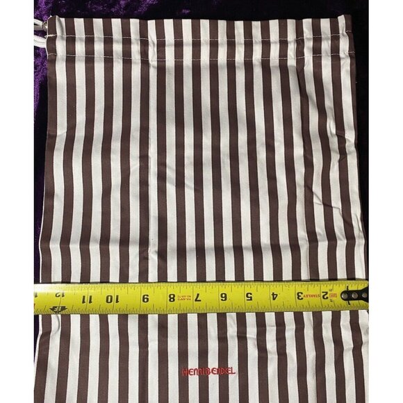 HENRI BENDEL Go Anywhere Travel Storage Lingerie Laundry Bag Embroidered Stripes - Picture 7 of 11